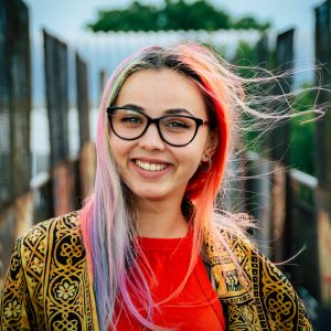 Loyalfans content creator smiling